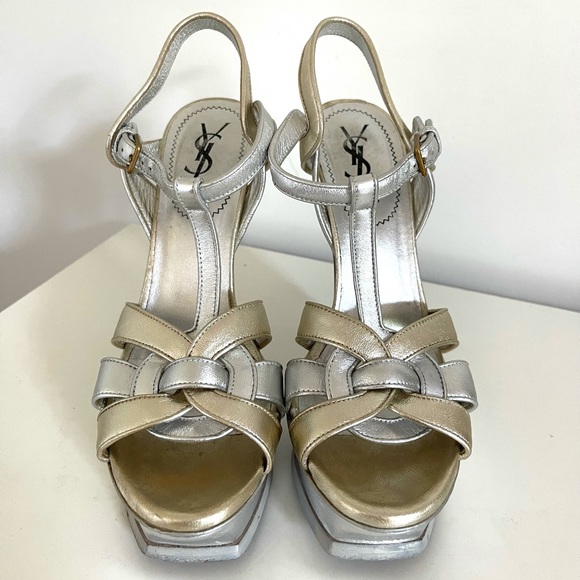 ⛔️SOLD⛔️YSL metallic tribute heels - Picture 5 of 17